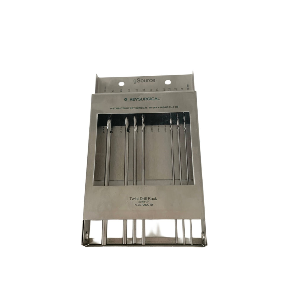 KEYSURGICAL REF KI-05-RACK-TD, TWIST DRILL RACK w/ 7 DRILL