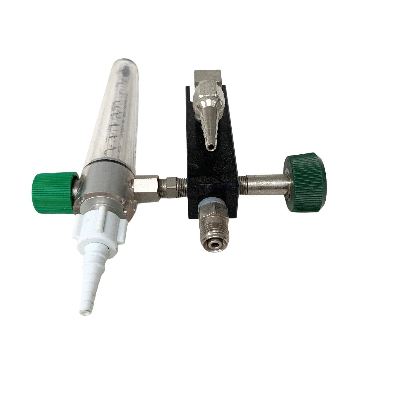 Precision Medical Model 8MFA Oxygen Flowmeter 0-15 LPM w/ NEB Block & Max Flush