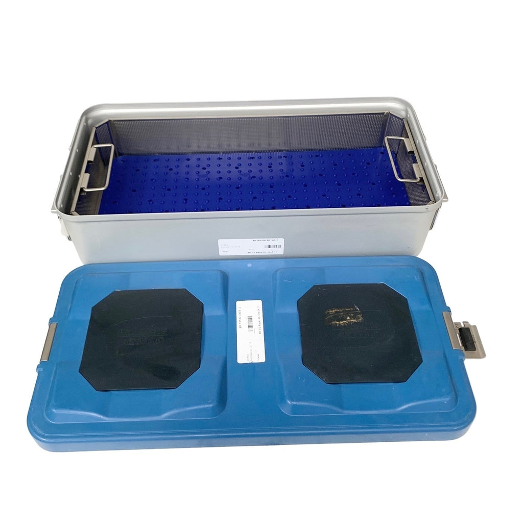 Aesculap REF JK440 STERILIZATION CASE W/JP002 LEAD AMD TRAY WITH PAD