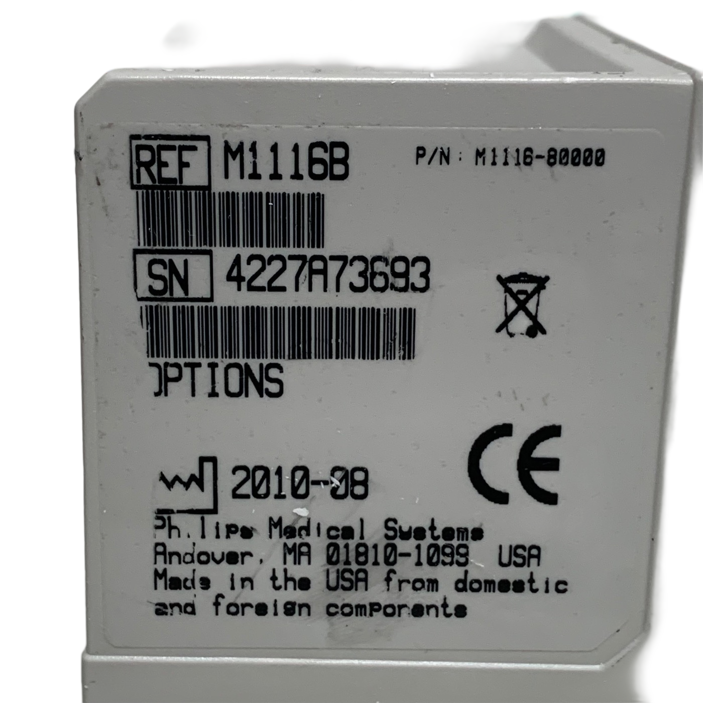 PHILIPS REF M1116B, THERMAL PRINTER RECORDER MODULE M1116B MADE IN USA