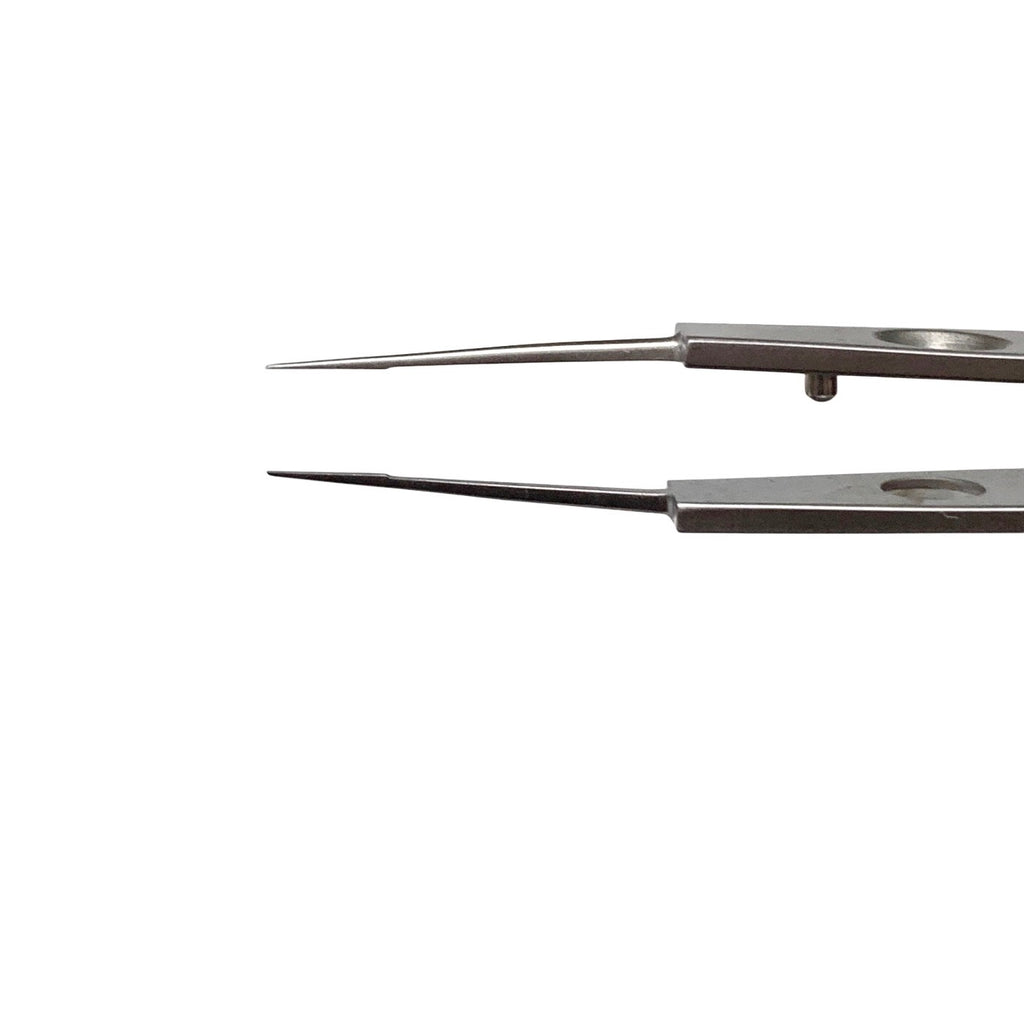 Ambler Surgical 9641E Jaffe Tying Forceps 4in Straight Smooth 3-Hole Handle