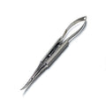 Aesculap REF FD243R, Micro Needle Holder, Curved w/ Ratchet