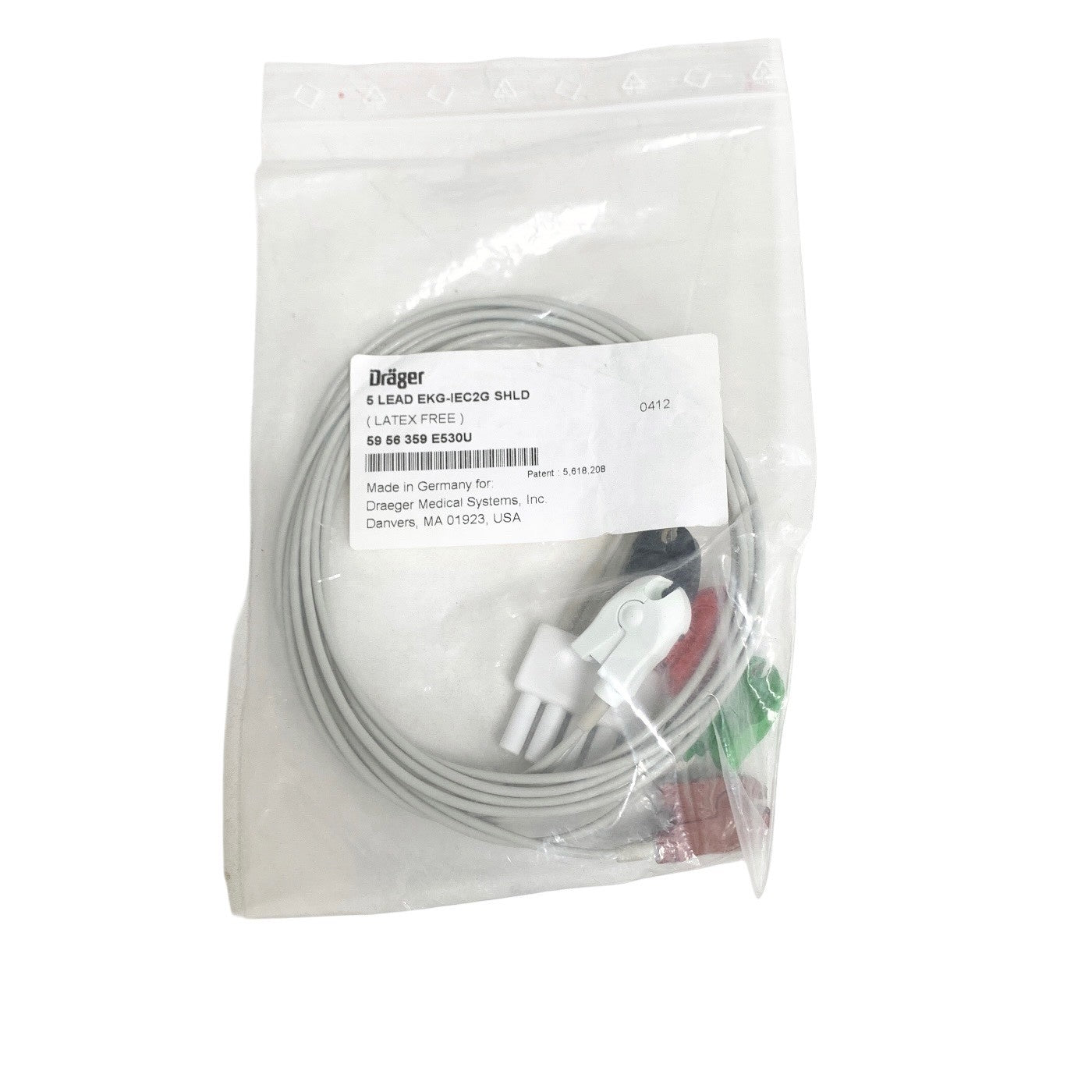 Drager REF 5956359, 5 LEAD EKG-IEC2G SNAP LEAD CABLE