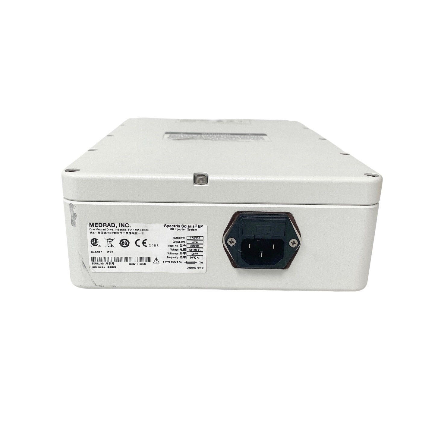 MEDRAD REF 3031909, SPECTRIS SOLARIS EP MR INJECTION SYSTEM BATTERY