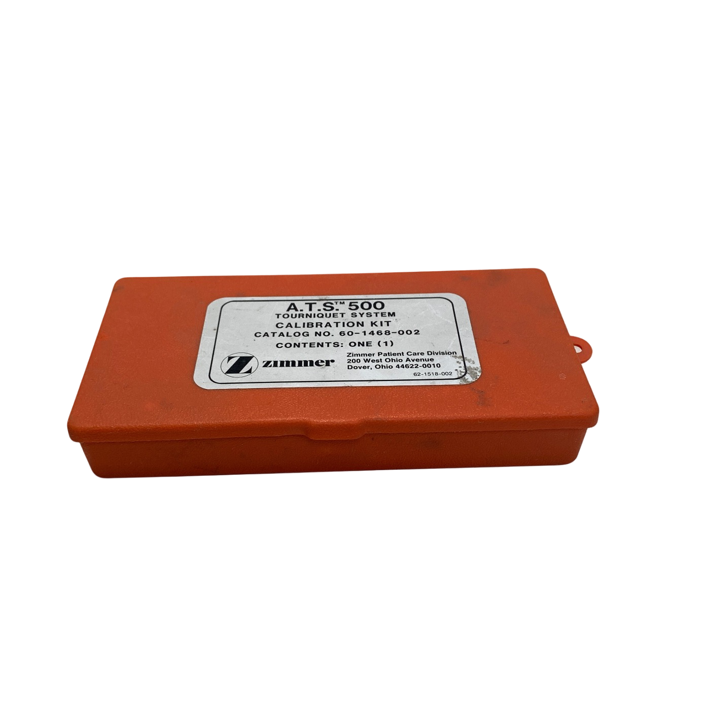 Zimmer REF 60-1468-002, A.T.S. 500 TOURNIQUET SYSTEM CALIBRATION KIT