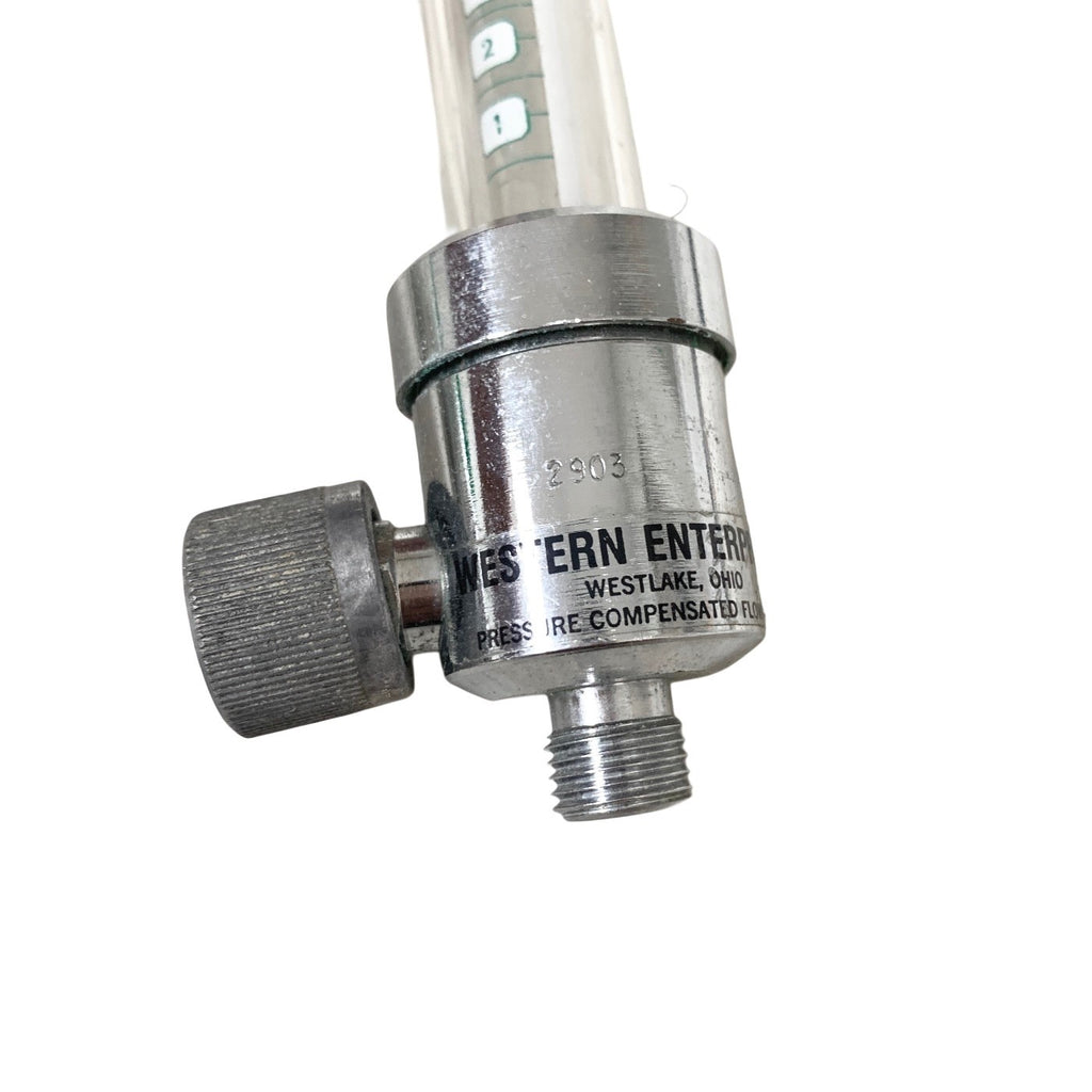 Western Enterprises Slim-Line Oxygen Flowmeter 0-15 LPM Medical Thorpe Tube O2