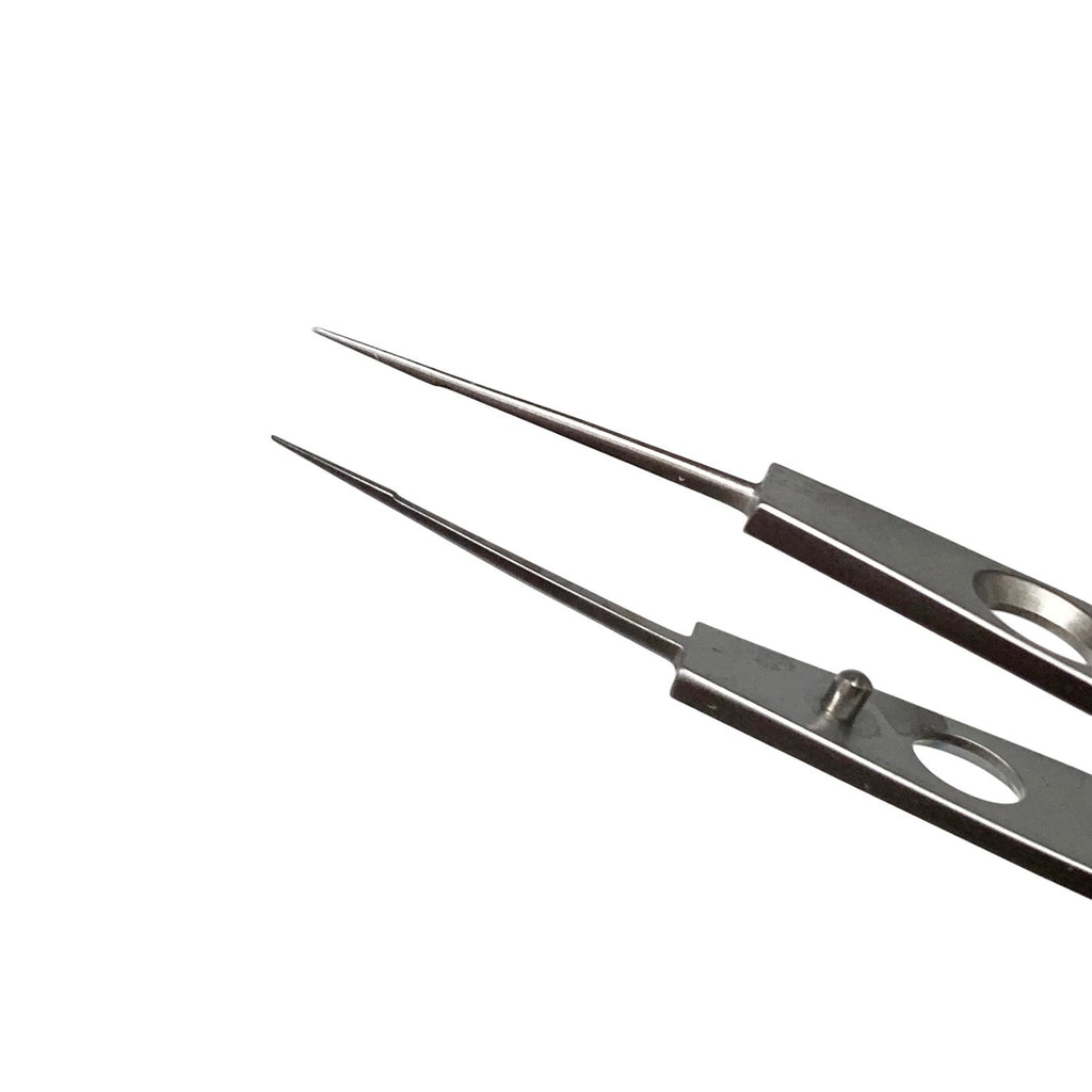 Ambler Surgical 9641E Jaffe Tying Forceps 4in Straight Smooth 3-Hole Handle