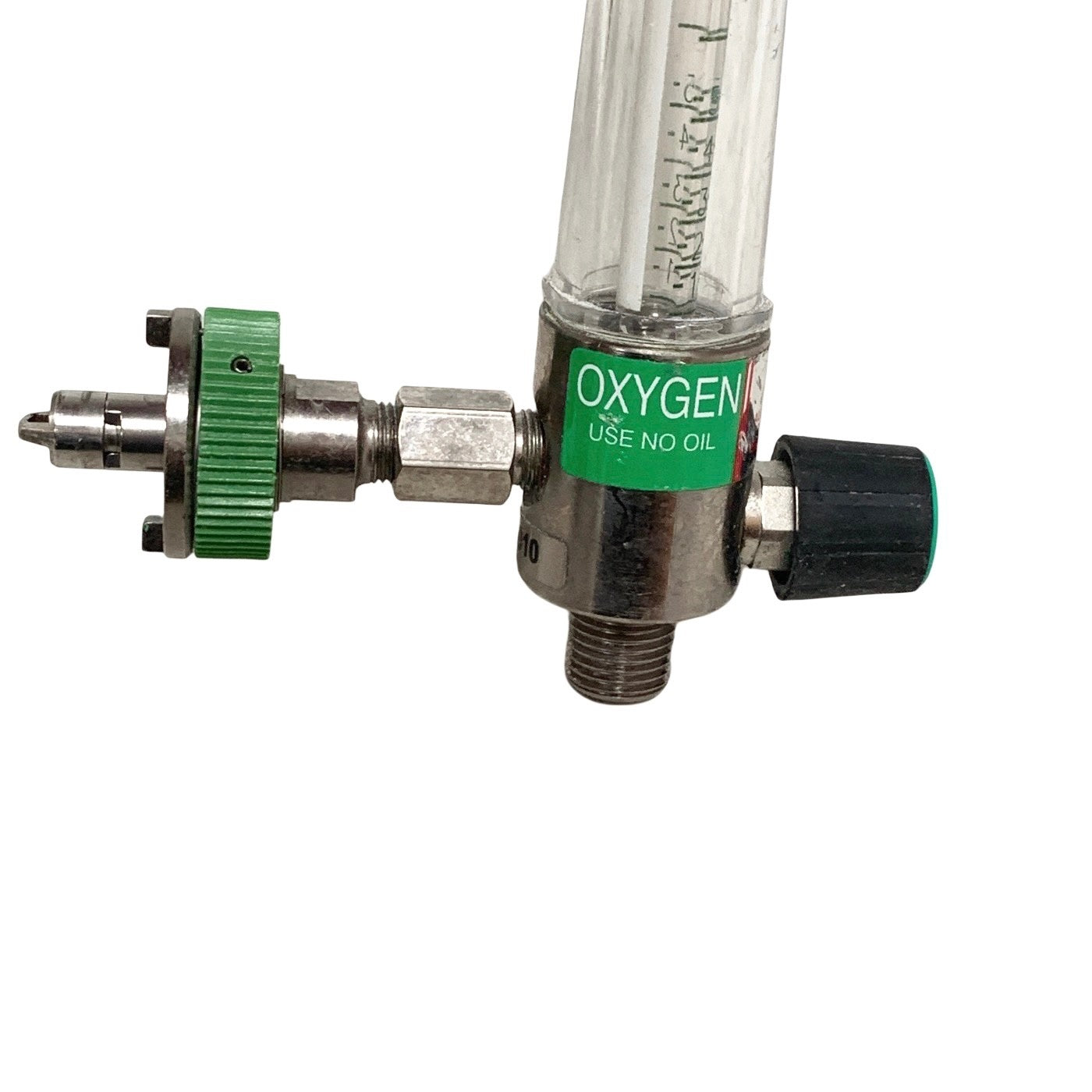 Ohio Medical Oxygen Flowmeter 0-15 LPM Thorpe Tube Side Inlet Diamond Adapter