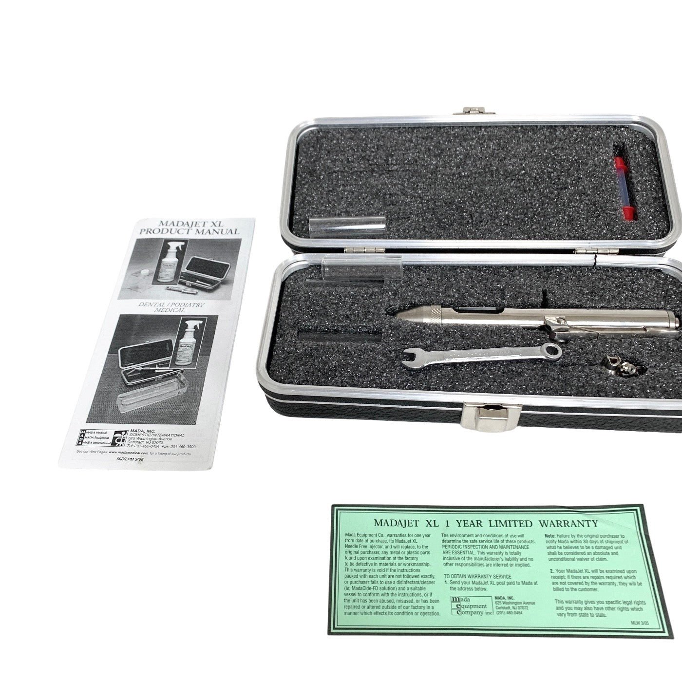 MADA MEDICAL REF MADAJET XL, DENTAL INJECTOR w/ ACCESORIES & CASE
