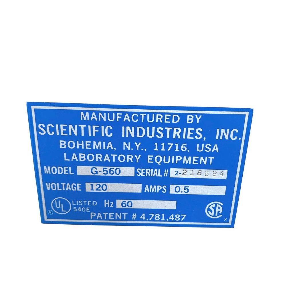 SCIENTIFIC INDUSTRIES REF G-560, VORTEX-2 GENIE MIXER