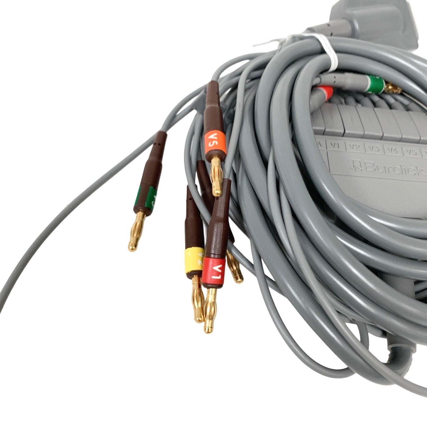 Burdick 007704 ECG Patient Cable 10-Lead AHA Replaceable Leads Cardiac Science