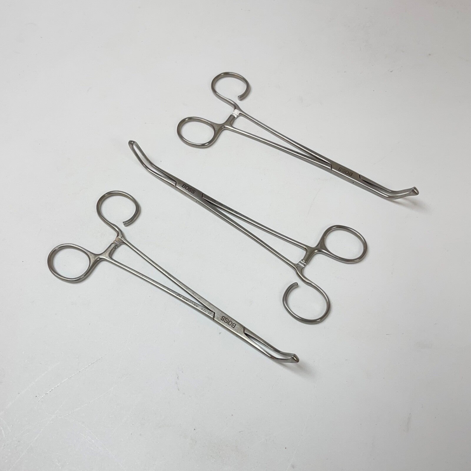 BOSS SURGICAL 95-2006 Allis Coakley Tonsil Forceps Strong Curve ( LOT OF 3 )