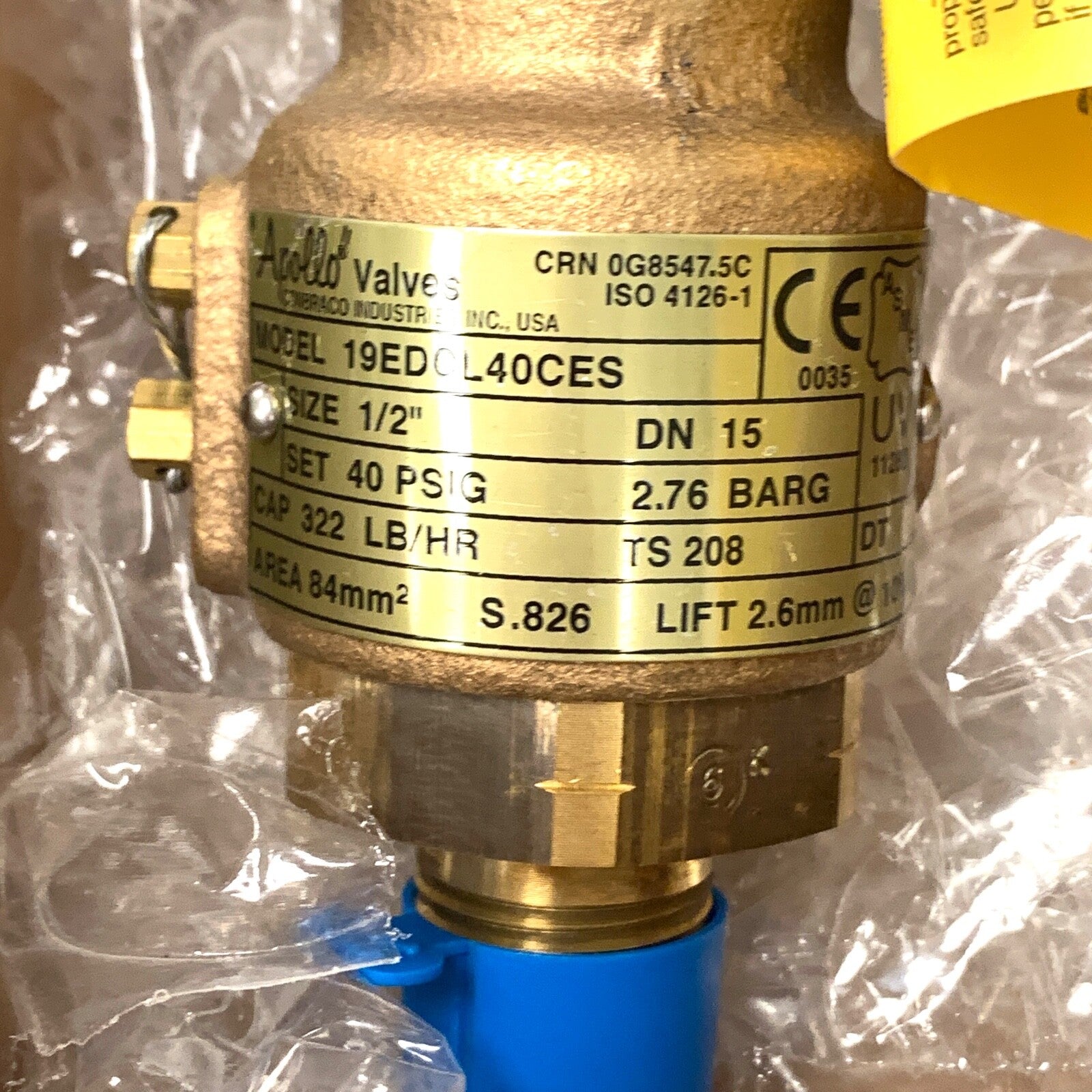 Apollo Valves Model 19-EDCL-40CES, Safety Valve, 150828-473