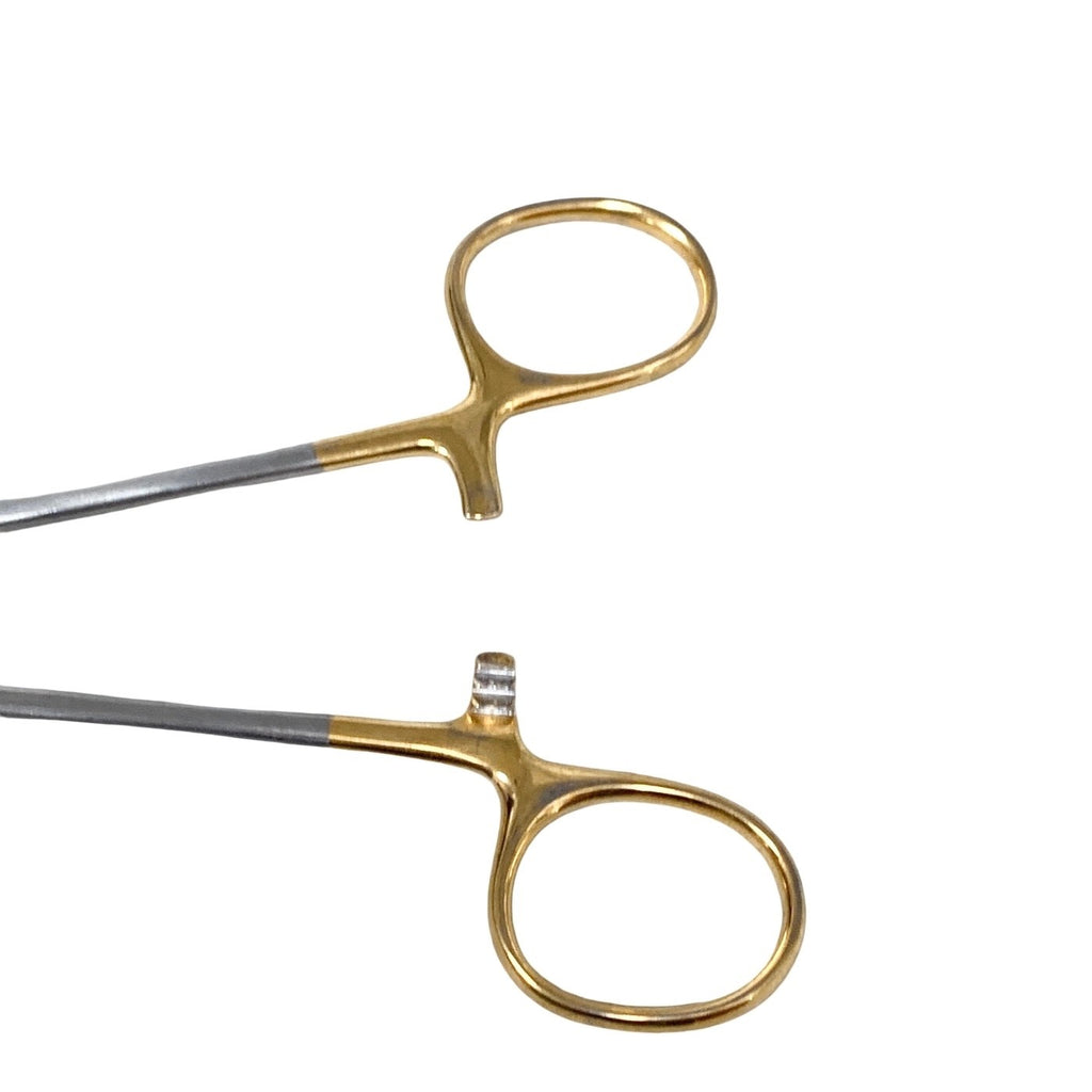 Aesculap Ref BM081R, Durogrip Needle Holder 180mm TC Gold Handle