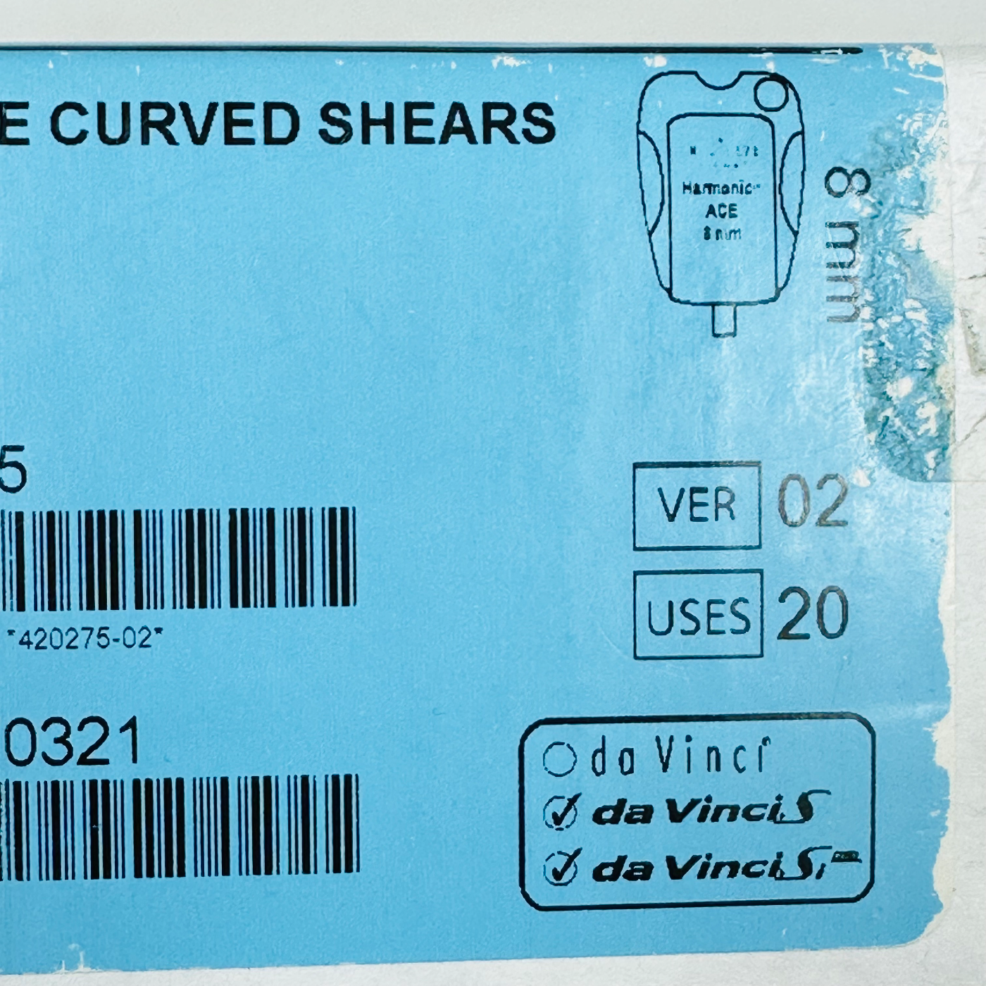 DA VINCI REF 420275, HARMONIC ACE CURVED SHEARS, IN BOX