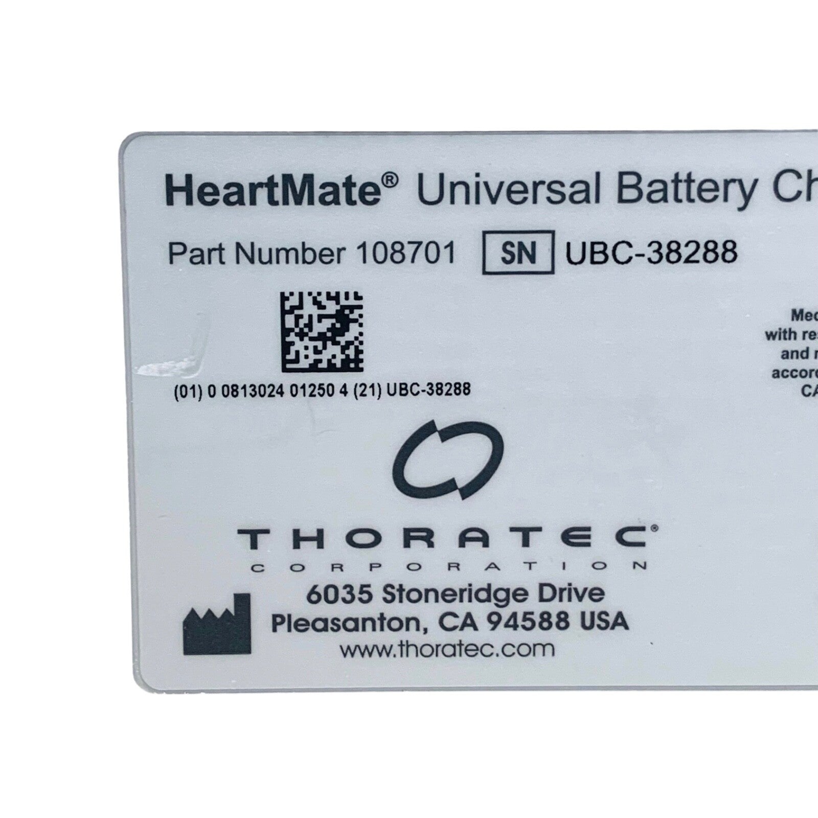 Thoratec REF 108701, Heartmate Universal Battery Charger
