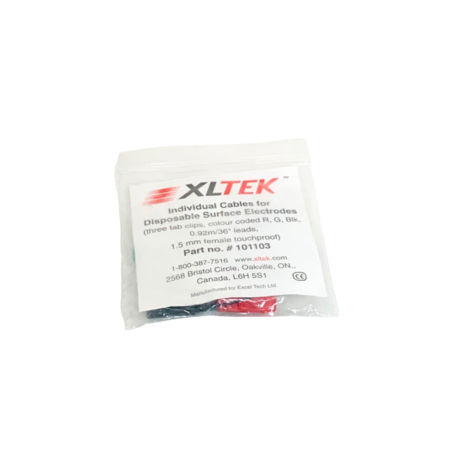 XLTEK Ref 101103, Individual Cables for Disposable Surface Electrodes