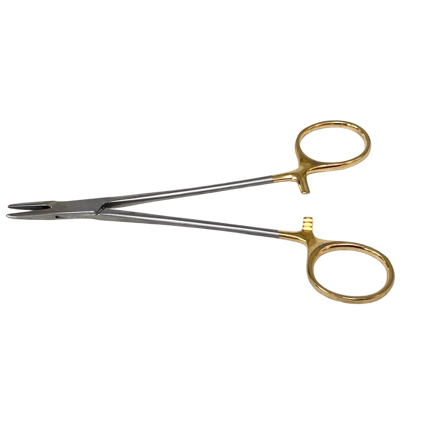 Aesculap Ref BM013R, Mayo Hegar Needle Holder 6" Tungsten Carbide TC Gold Handle