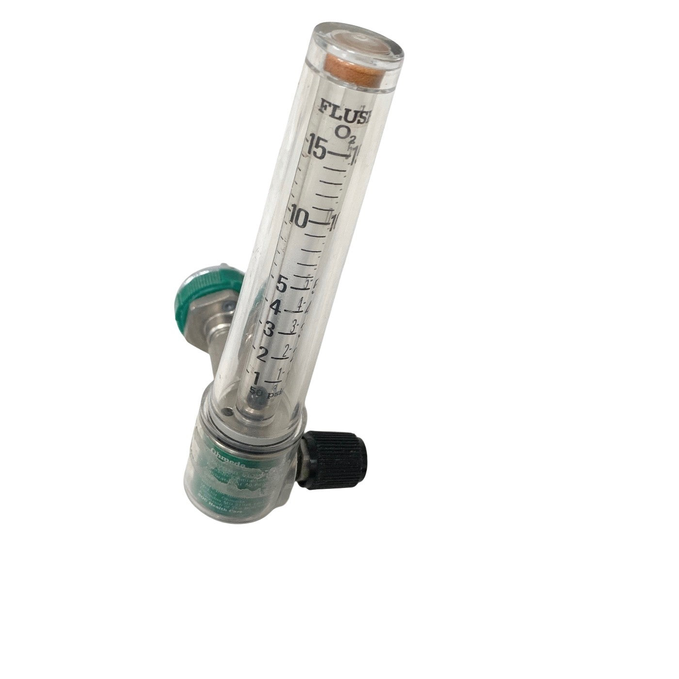 BOC Style Medical Oxygen Flowmeter 0-15 LPM Male Quick Connect O2 Thorpe