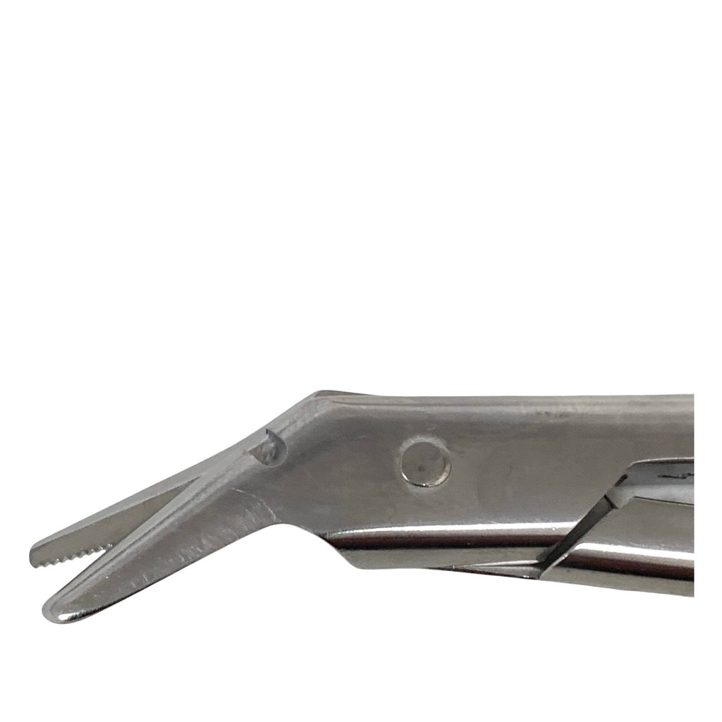 Aesculap DP551R Wire Cutting Scissors 4 3/4" Angled Serrated Blunt/Blunt 120mm