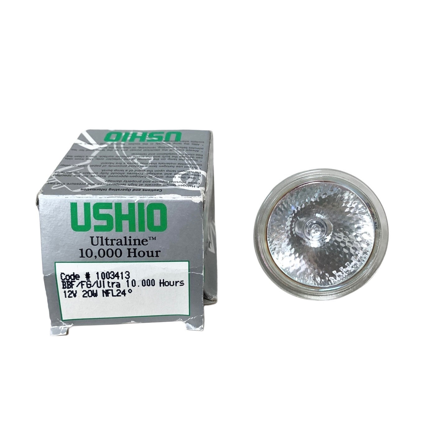 Ushio 1003413 Ultraline 10,000 Hour MR16 12V 20W NFL24 Halogen Bulb BBF/FG/ULTRA