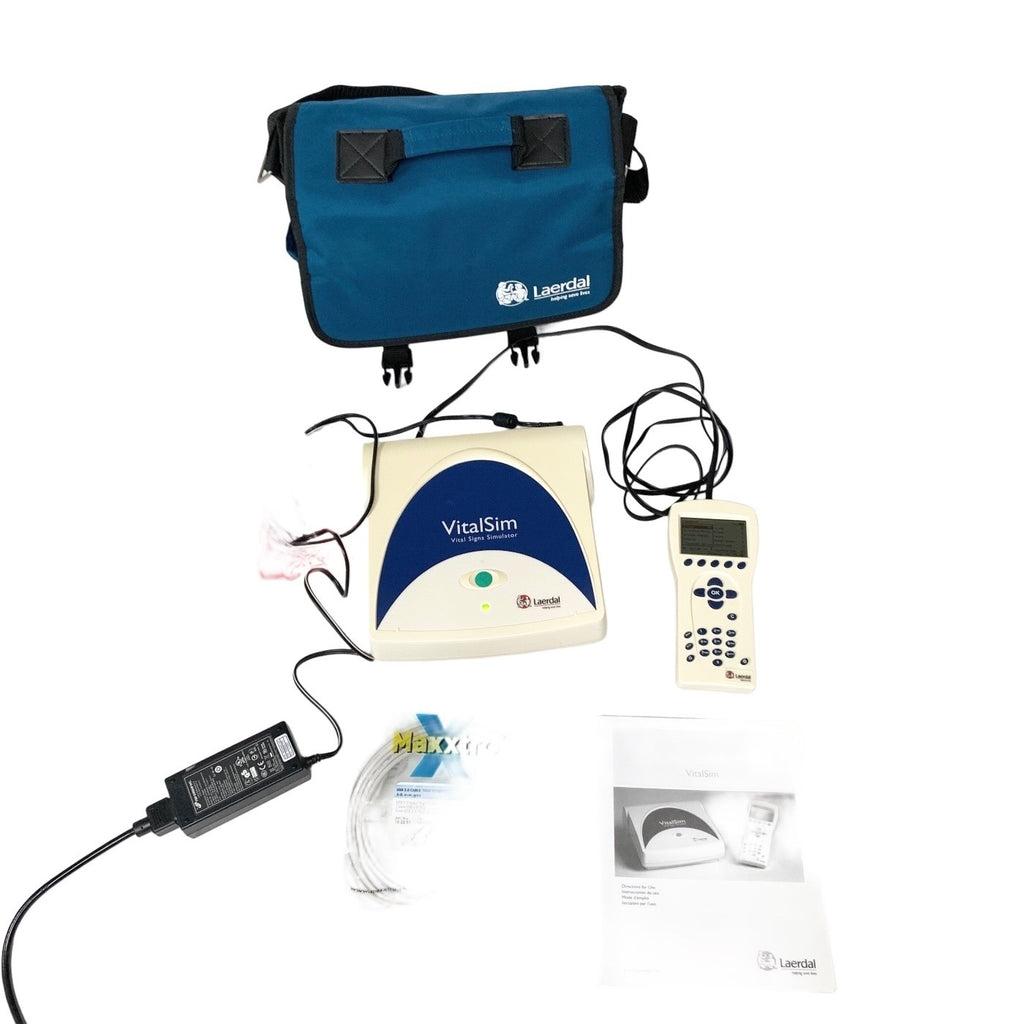 Laerdal VitalSim Vital Signs Simulator FST1908 w/ FST1909 Remote & Case