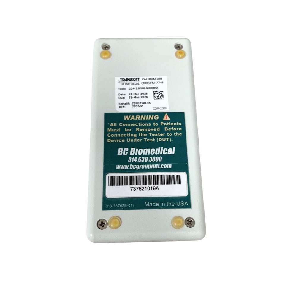 BC Biomedical CQM-2000 Return Electrode Monitor Tester
