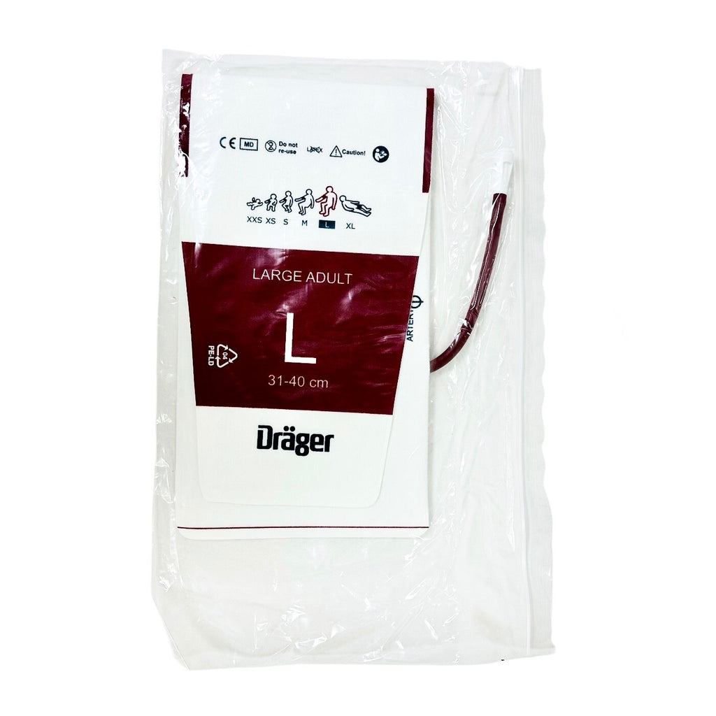 Draeger MP00931 NBP Single Use Cuffs, 31-40cm , Large Adult  10/Pack (NEW)