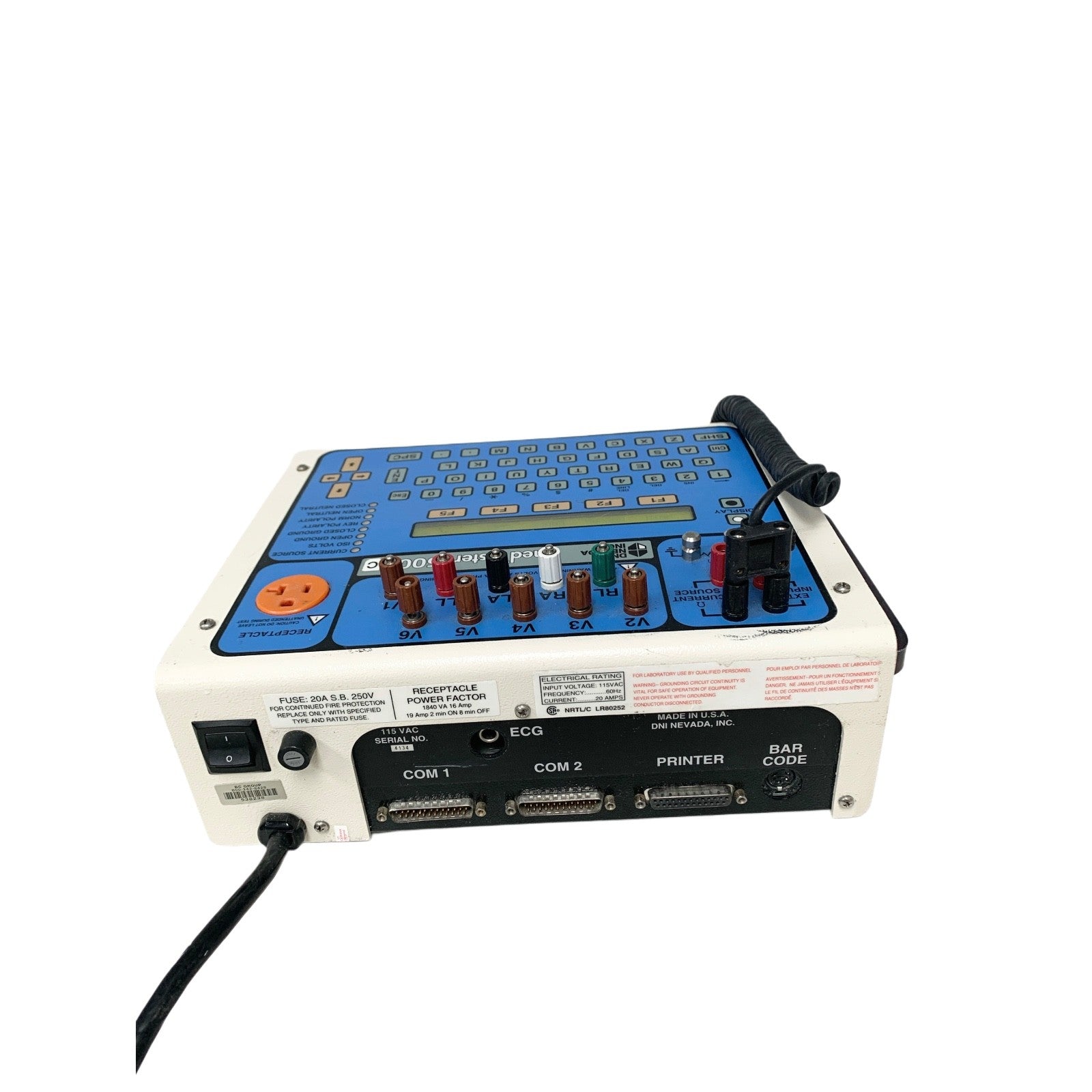 DYNATECH NEVADA REF medTester 5000C, BIOMED ELECTRICAL SAFETY ANALYZER
