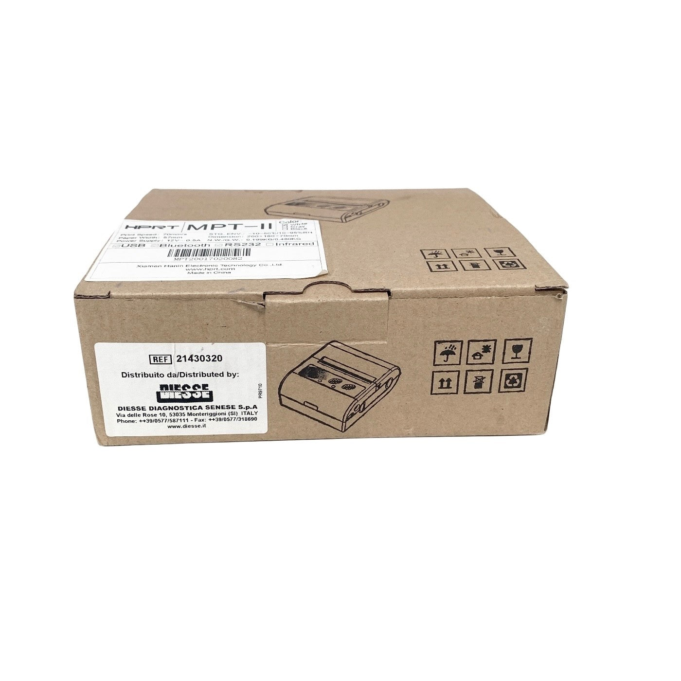 HPRT MPT-II Mobile Thermal Receipt Printer Bluetooth Wireless 2" Portable USED