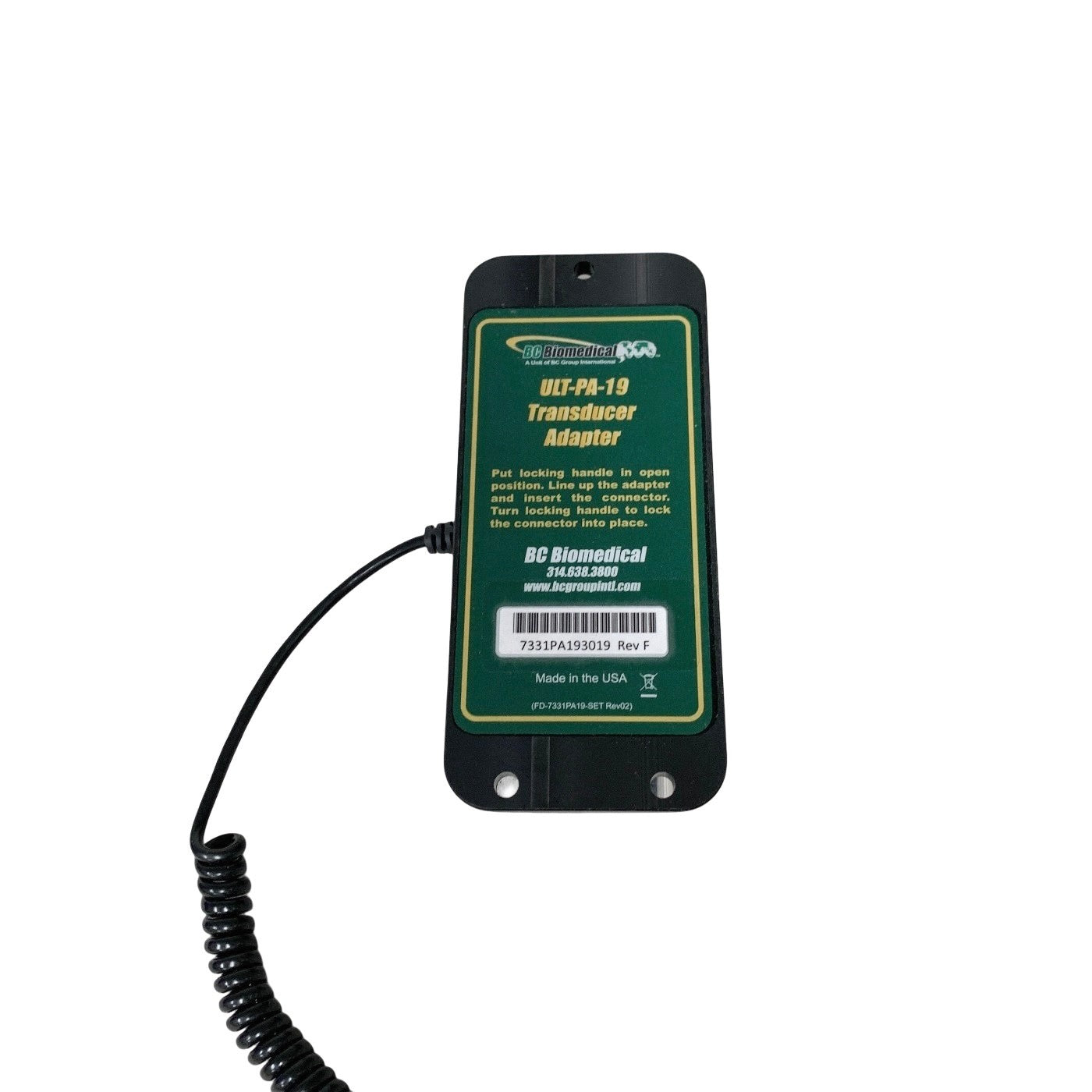 BC Biomedical Ref ULT-PA-19, Transducer Adapter