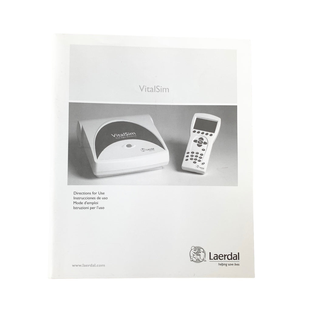 Laerdal VitalSim Vital Signs Simulator FST1908 w/ FST1909 Remote & Case