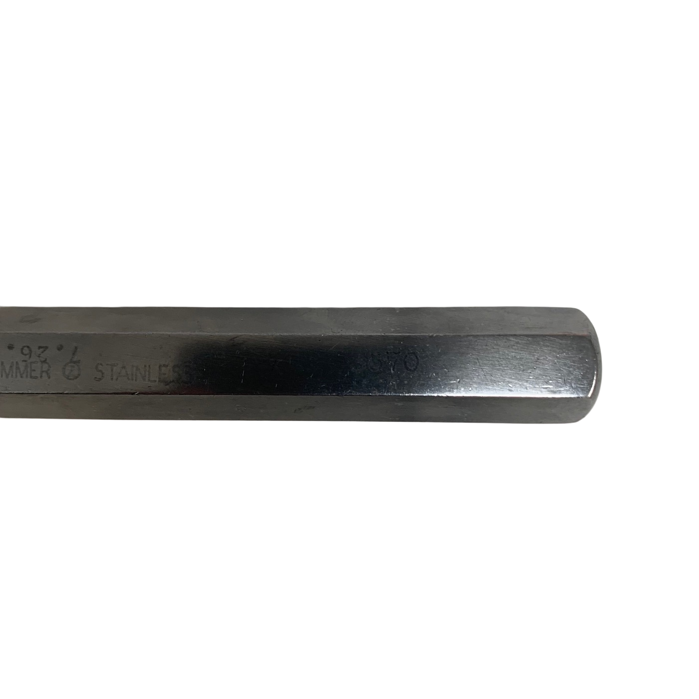 Zimmer 3670 BRUNS Oval Curette, #4 STRAIGHT, Solid Hex Handle