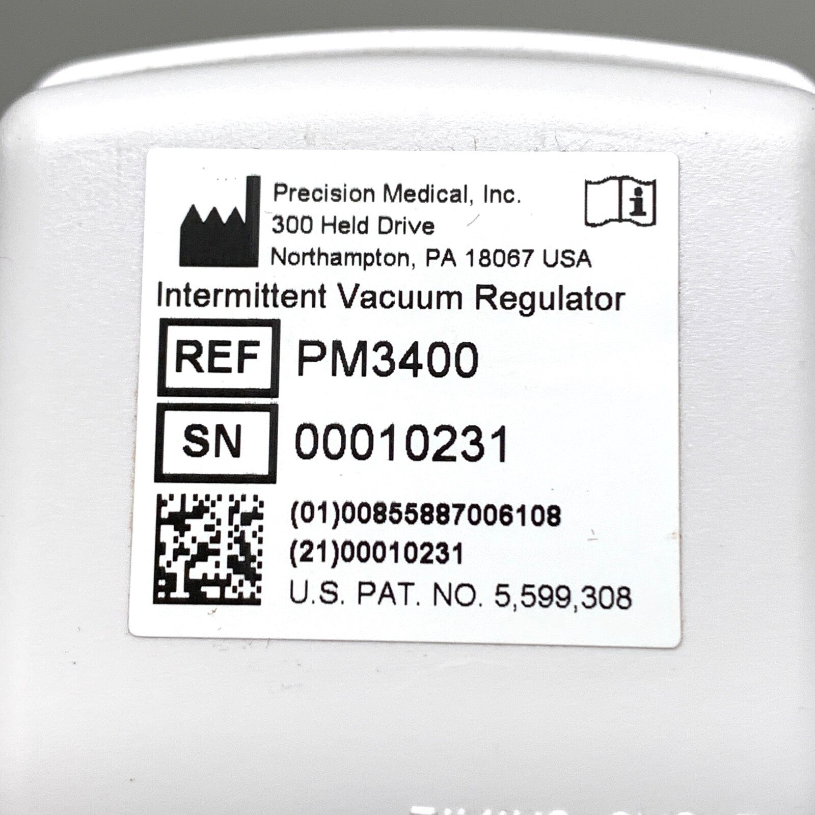 Precision Medical REF PM3400, Intermittent Vacuum Regulator, 0-150 mmHg, Analog