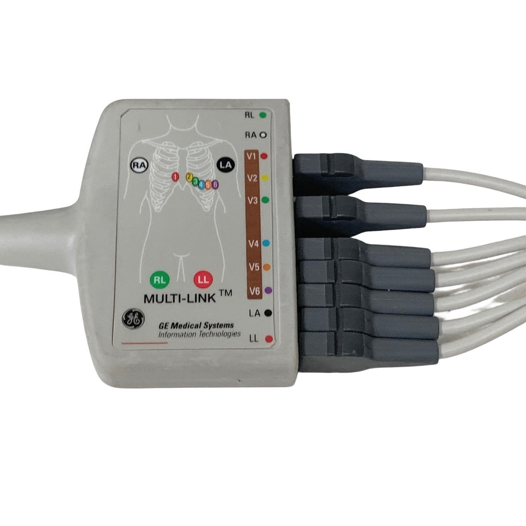 GE Multi-Link 10-Lead ECG EKG Trunk Cable Leadwires Banana Plug 22341809 Patient