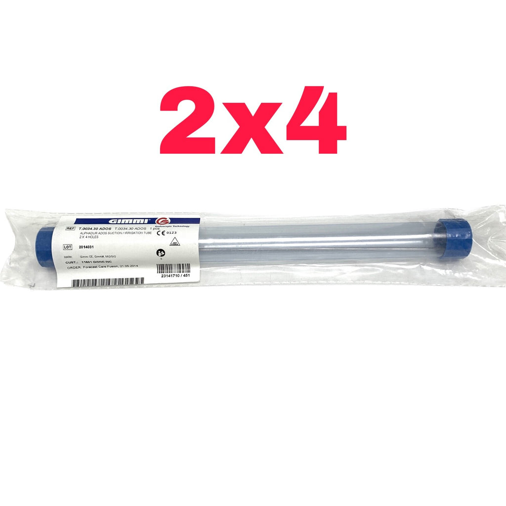 Gimmi REF T.0034.30 ADOS, Alphadur ADOS Suction/Irrigation Tube, 2x4 Holes
