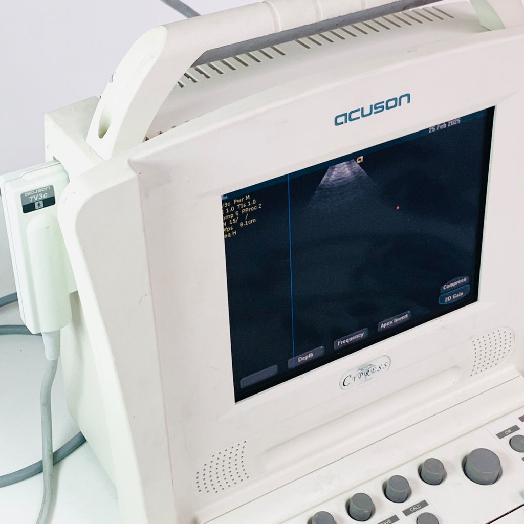 Acuson Cypress Ultrasound System with 7V3C, 3V2C Transducer