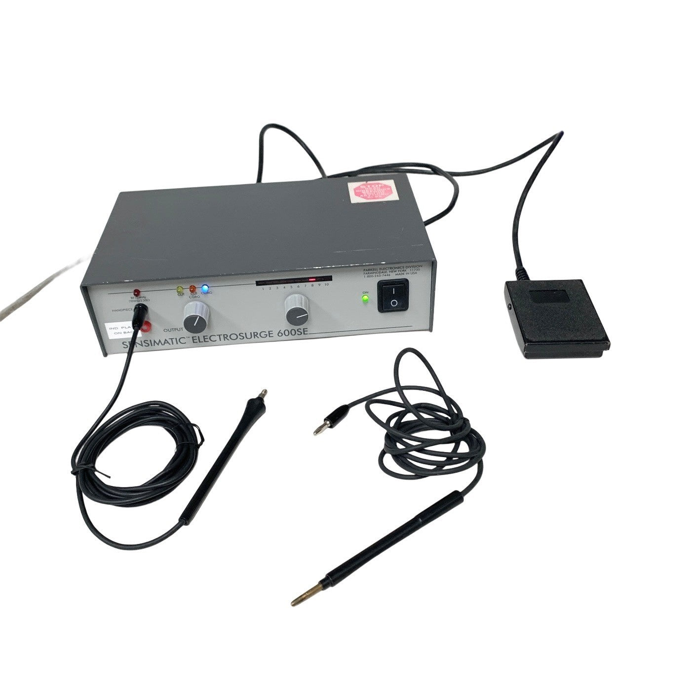 PARKELL SENSIMATIC REF 600SE, ELECTROSURGERY UNIT, W/ FOOTSWITCH & 2 HANDPIECE