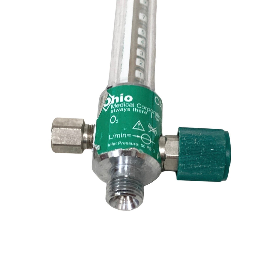 Ohio Medical Oxygen Flowmeter 0-15 LPM O2 Pressure Compensated DISS Connection