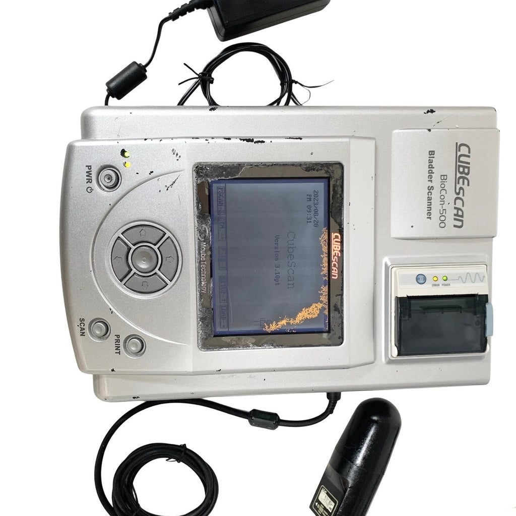 CubeScan BioCon-500 Bladder Scanner w/ Probe & Power Supply, Ultrasound AS IS