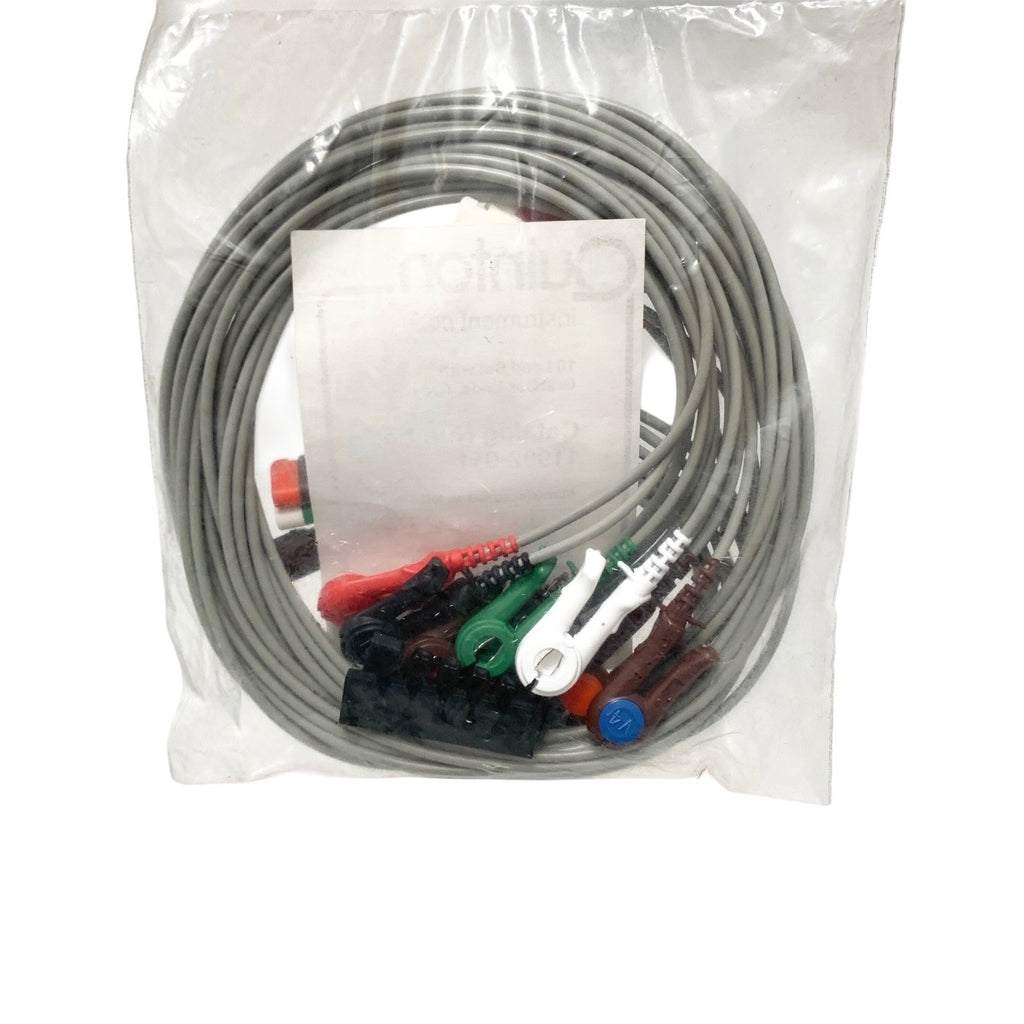 Quinton Ref 11952-011, 10-Lead ECG EKG Leadwire Set w/ Grabber Lead End