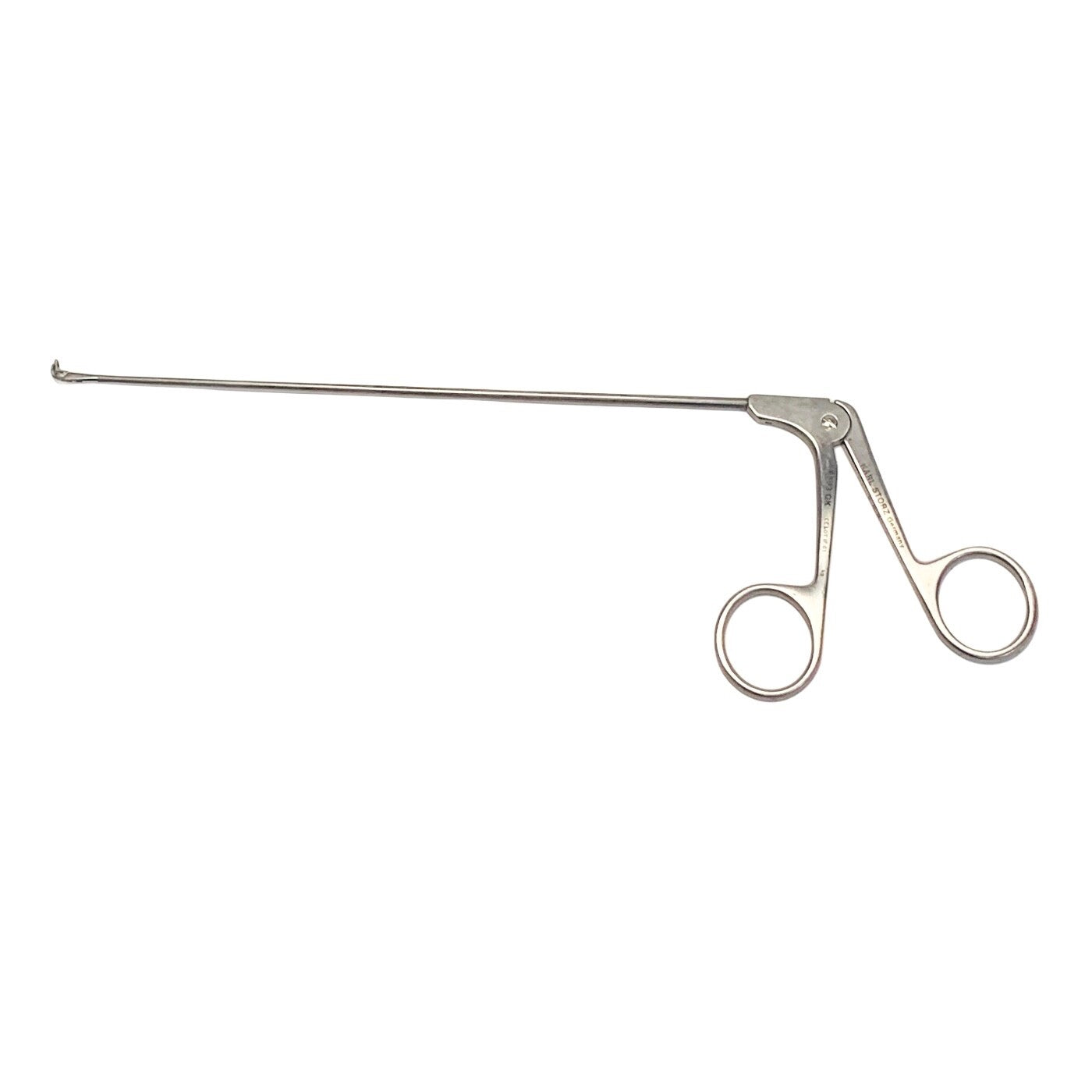 Karl Storz REF 8593GK, LARYNGEAL ALLIGATOR FORCEPS, CURVED UP RIGHT