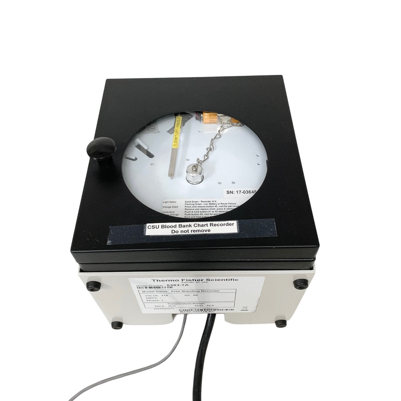 Thermo Fisher Scientific Ref 6383-7A Free Standing Recorder 115V