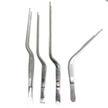 GERMAN INSTRUMENTS LOT OF 4 BAYONET DRESSING FORCEPS AND ASSORTED LENGTH 8IN.