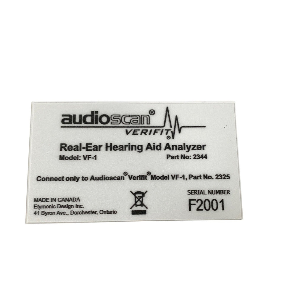Audioscan 2344 Verifit VF-1 Real-Ear Hearing Aid Analyzer Etymonic Design System