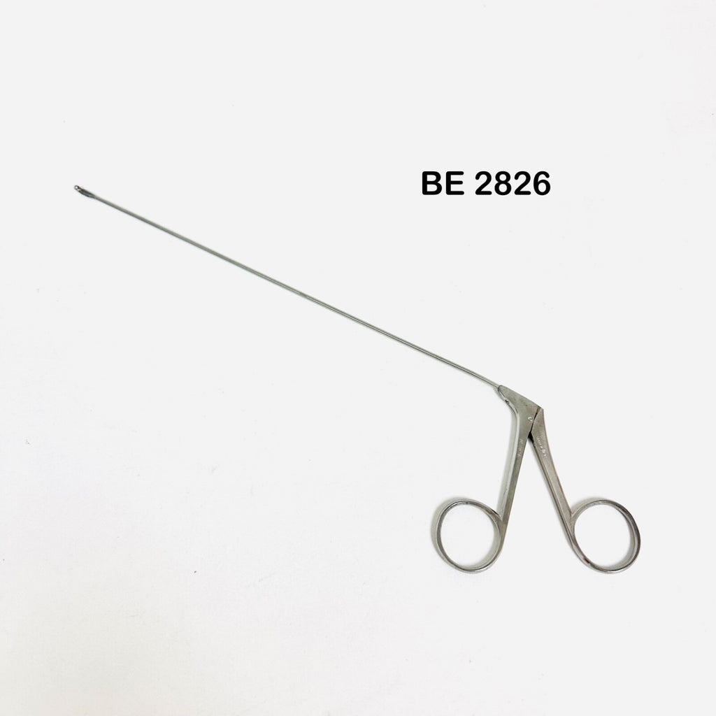V. Mueller BE2826 Microlaryngeal Grasping Forceps Angled Left JACKO CUP 9-1/2 In