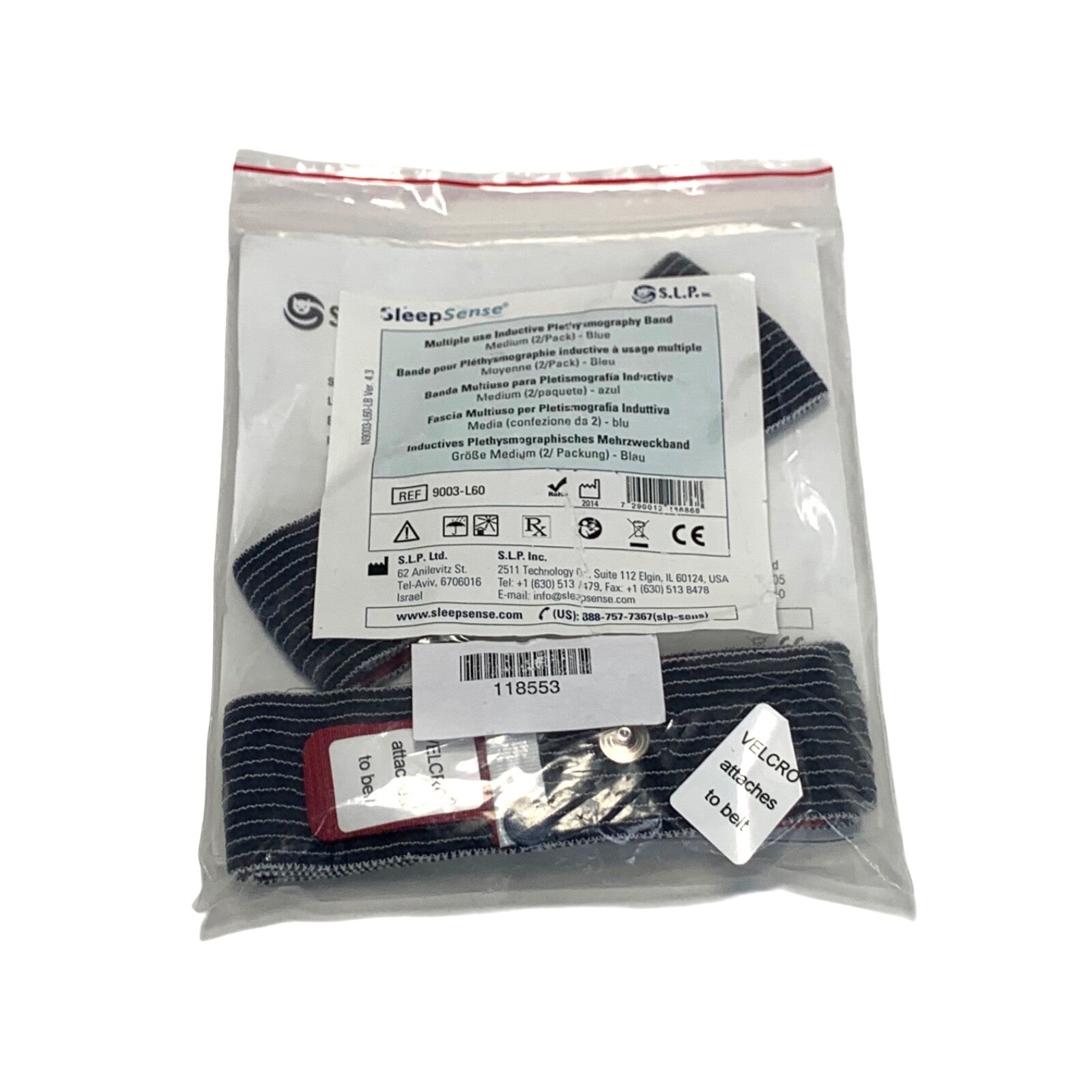 SleepSense REF 9003-L60, Multiple use Plethysmography Band