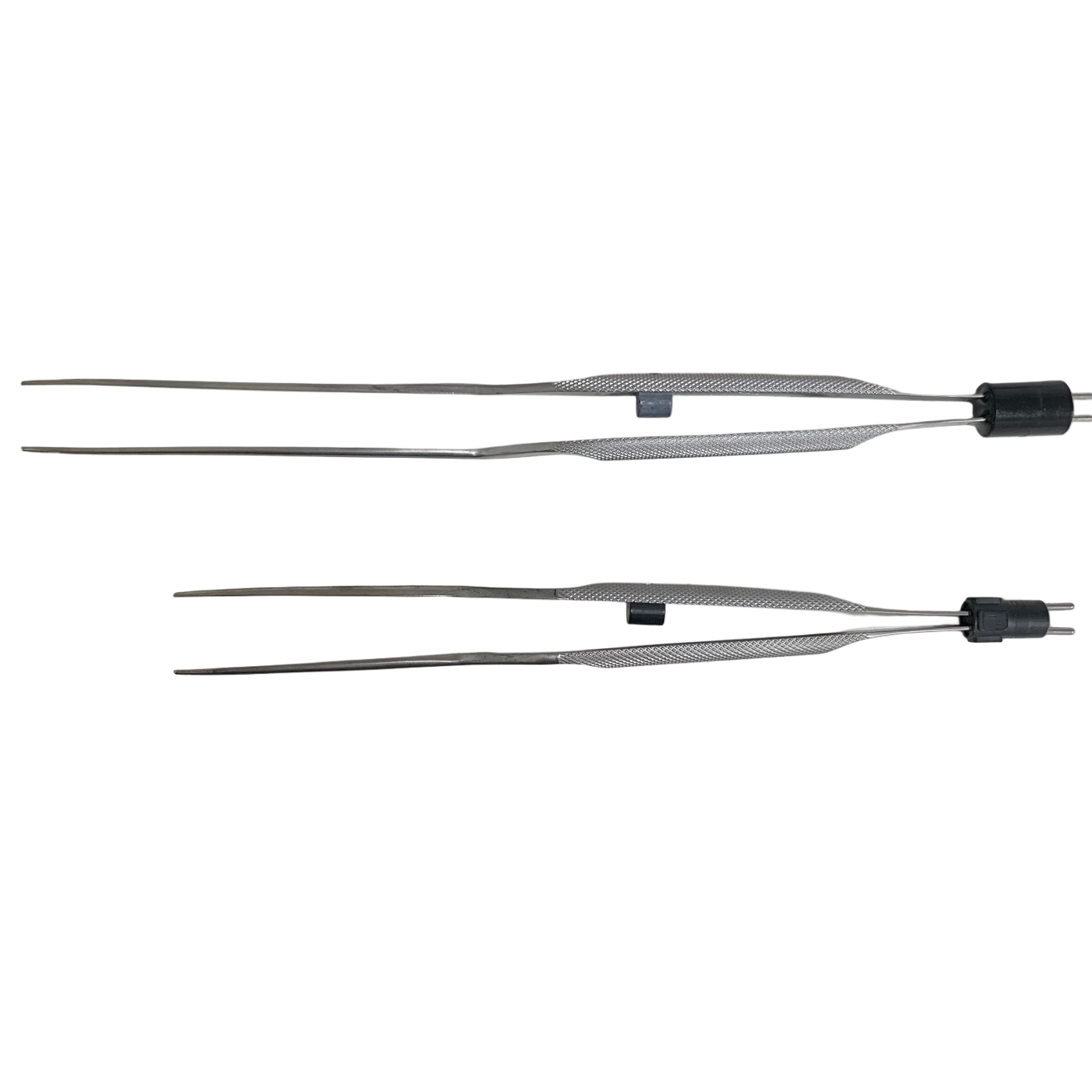 V. Mueller Rhoton Bayonet Bipolar Forceps set of 2 pieces. 8inch and 10inch