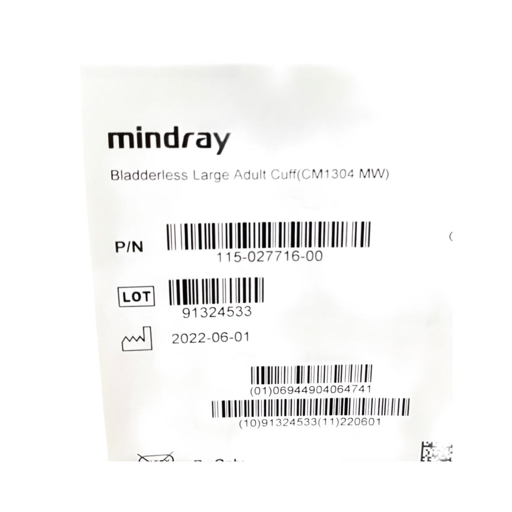 SHENZHEN MINDRAY REF 115-027716-00, Bladderless Large Adult Cuff