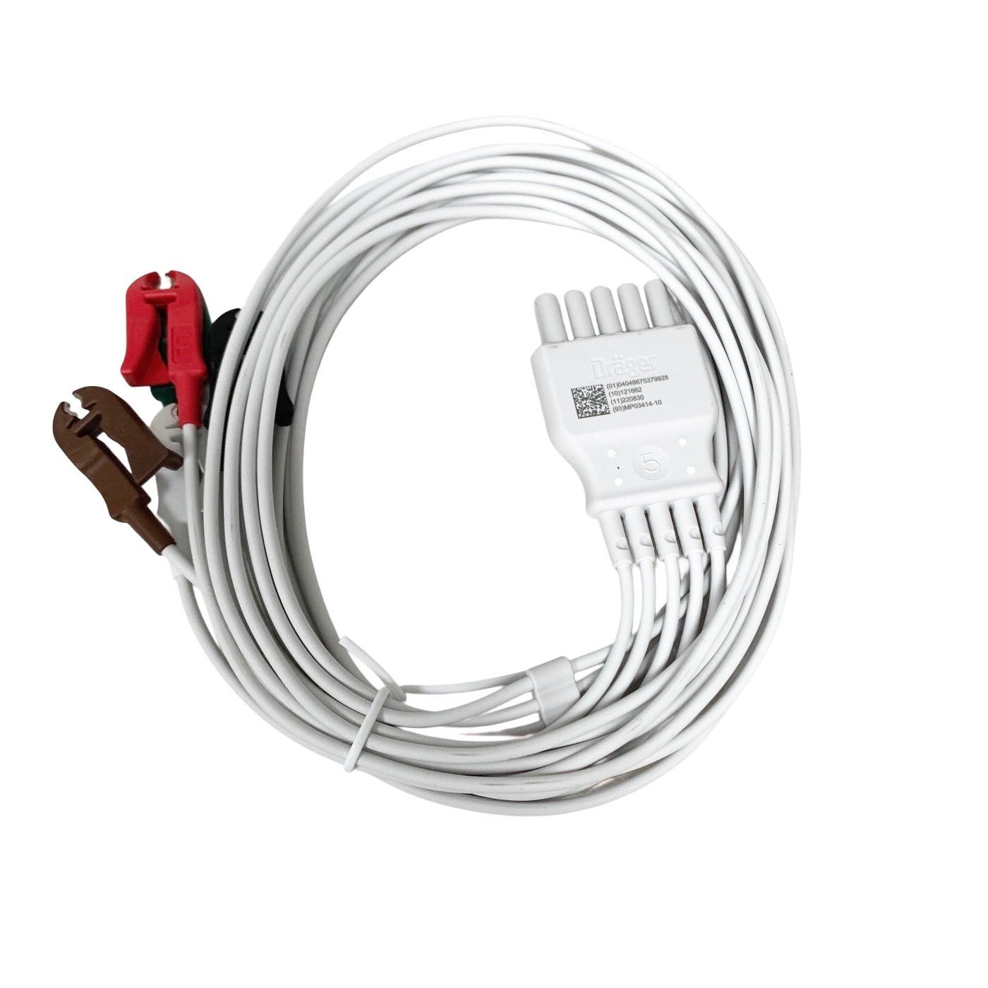 Drager REF MP03414, ECG 5-Lead dual-pin AHA, 1.5m